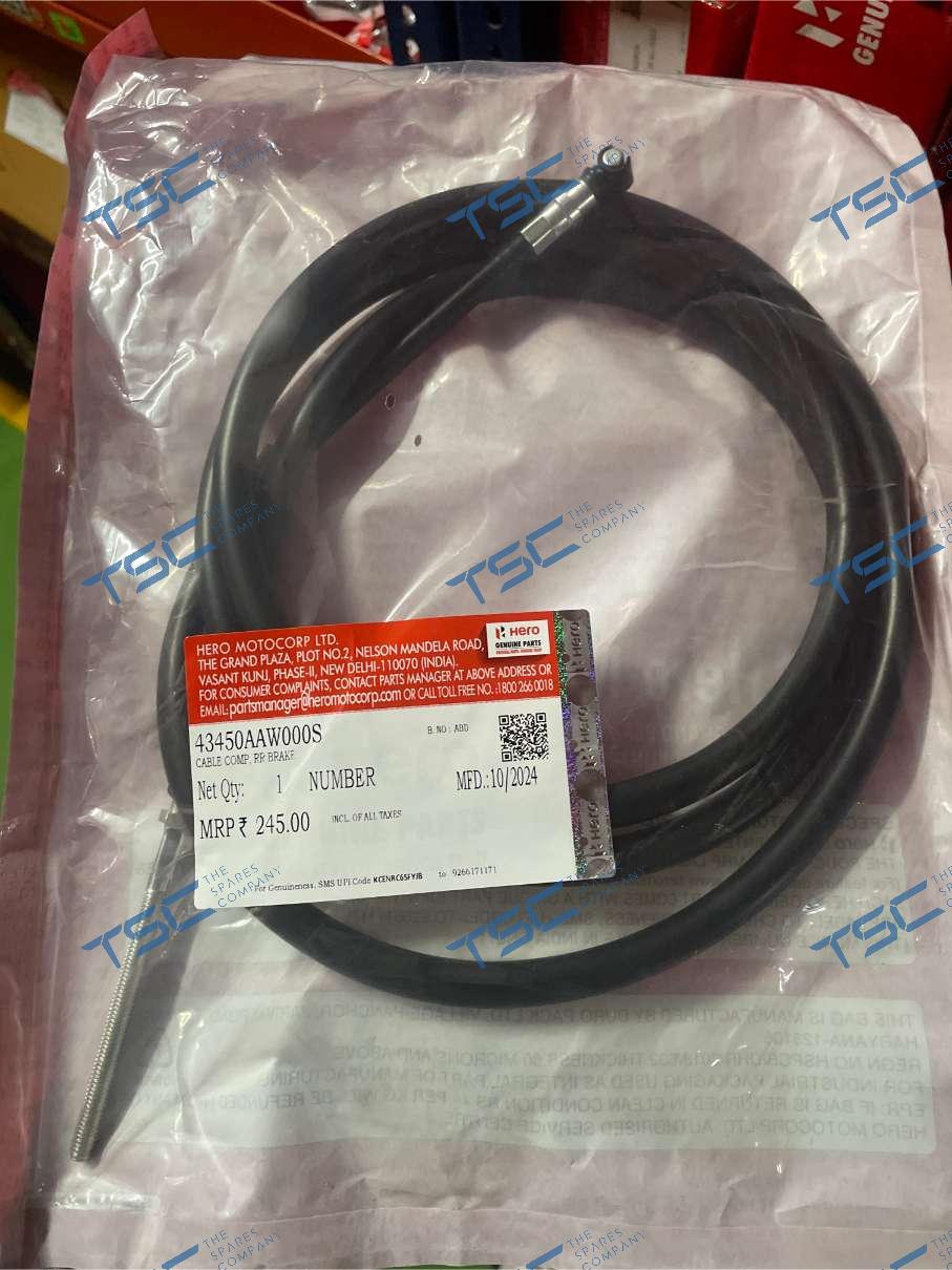 HERO GENUINE-CABLE COMP, RR BRAKE(43450AAW000S) – The Spares Company