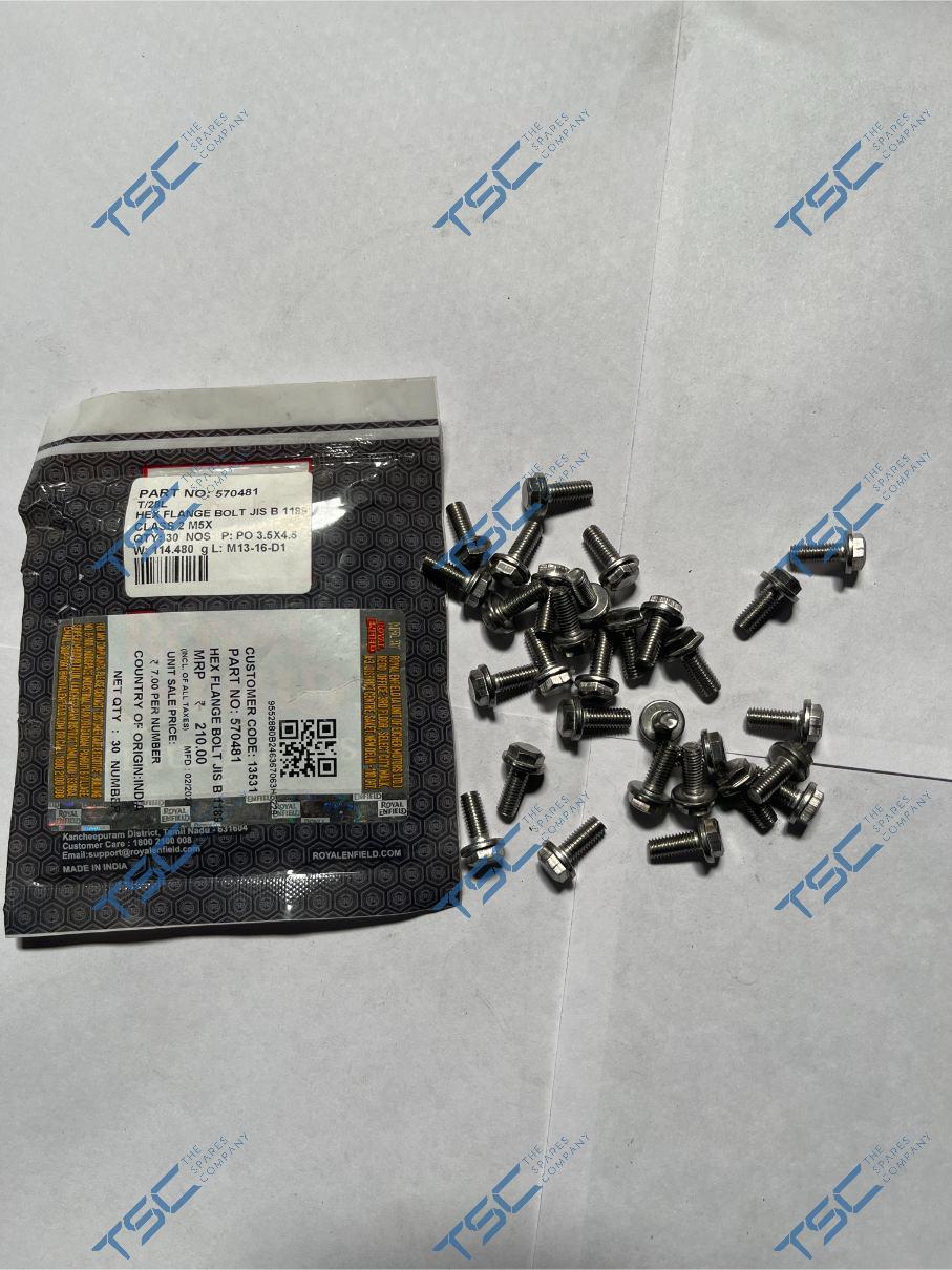 HEX FLANGE BOLT JIS B 1189 CLASS 2 M5X