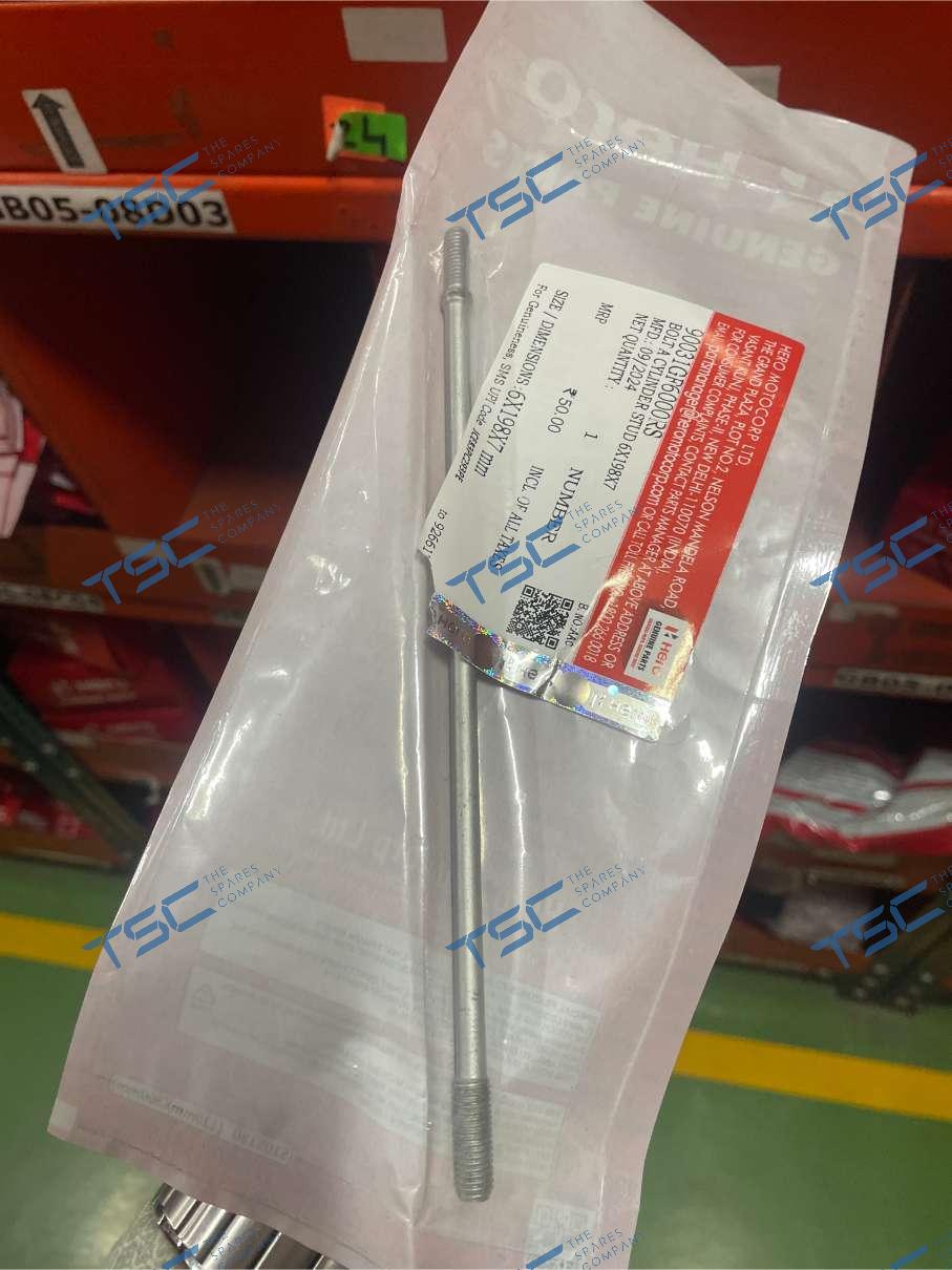 BOLT 'A', CYLINDER STUD, 6 X 198 X 7