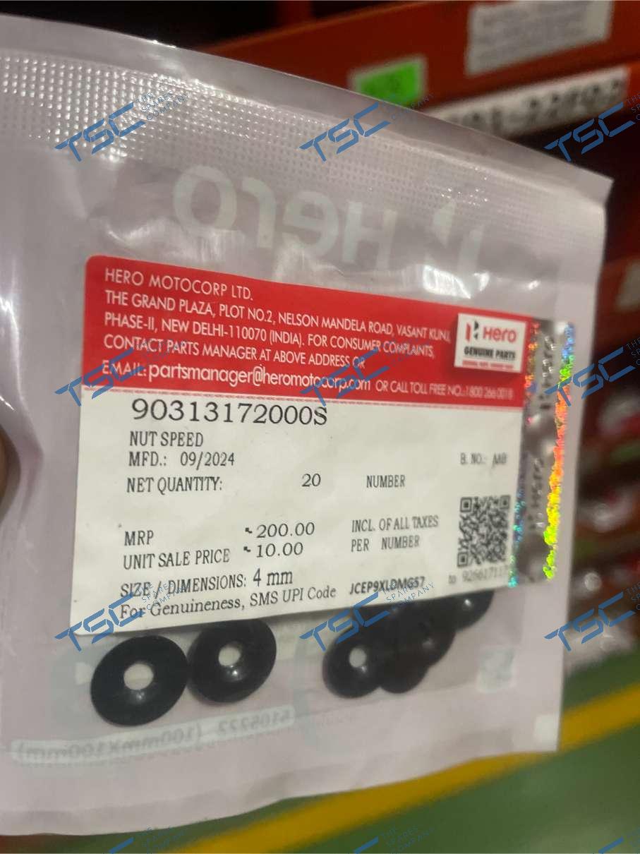 HERO GENUINE-NUT SPEED(90313172000S) – The Spares Company