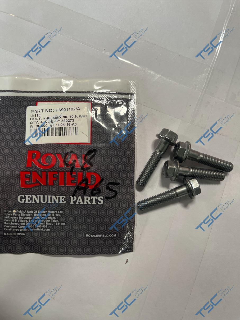 ROYAL ENFIELD_BOLT| HHF| M8 X 38| 10.9| WHT
