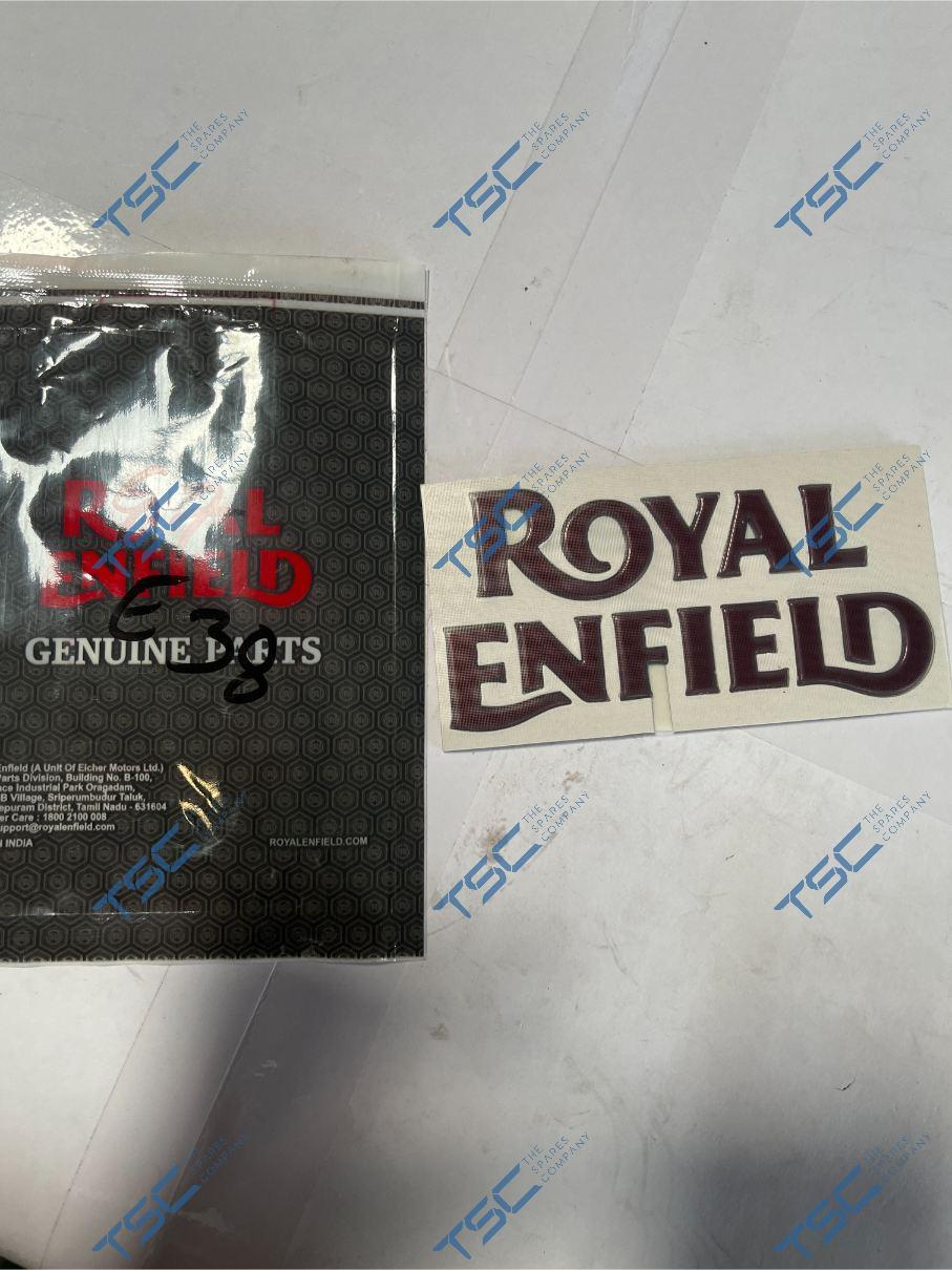 ROYAL ENFIELD_DECAL 2.5D - TANK RE MAROON