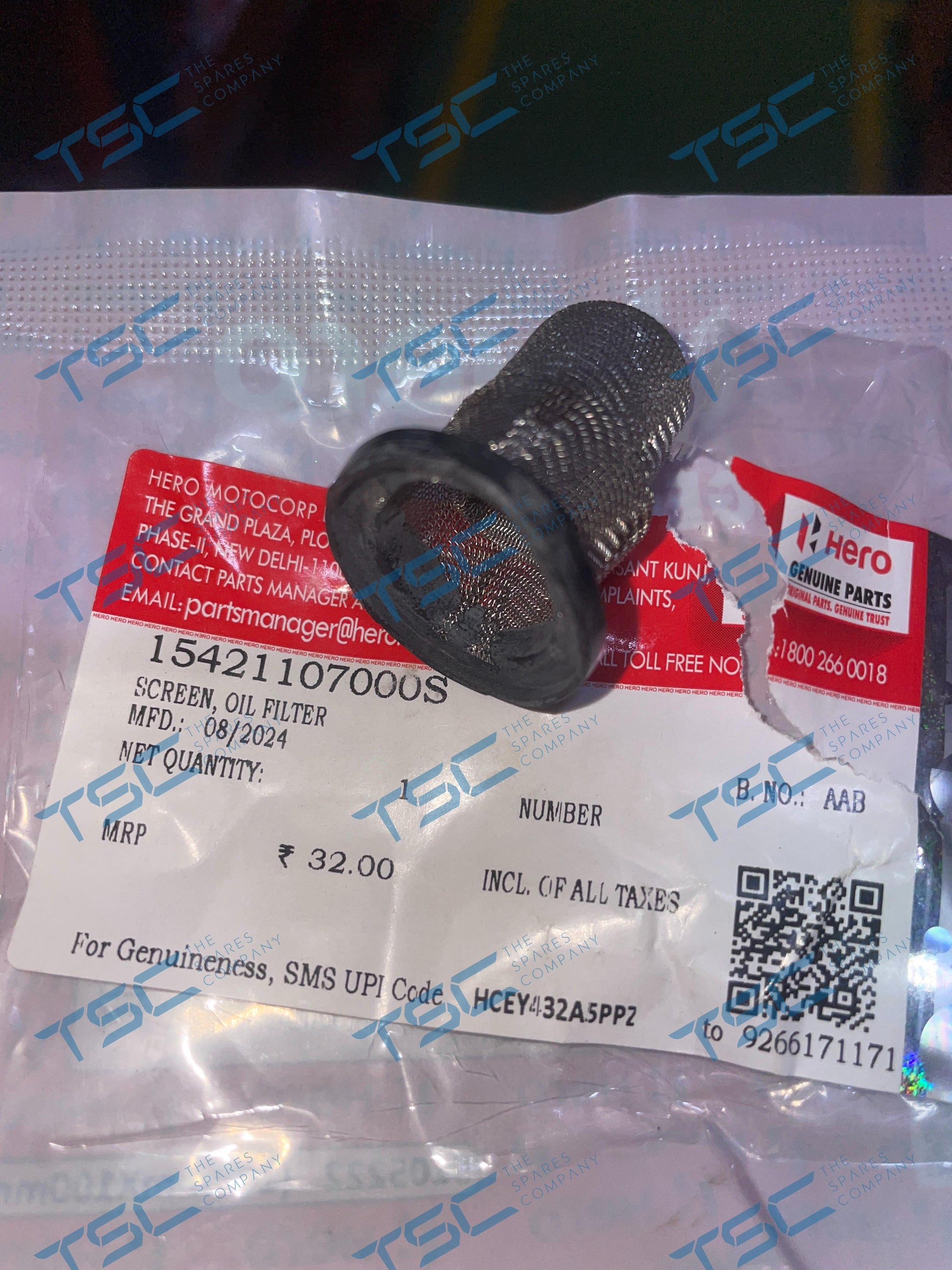 HERO GENUINE-SCREEN, OIL FILTER(15421107000S) – The Spares Company