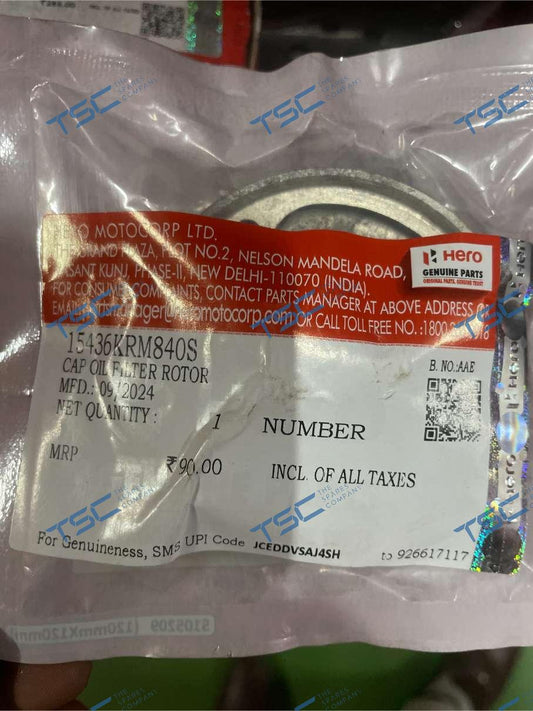 CAP, OIL FILTER ROTOR    