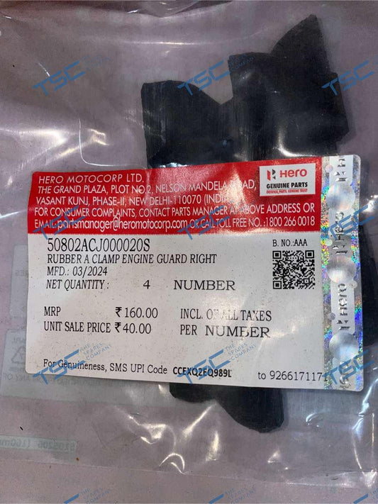 RUBBER A CLAMP ENGINE GUARD RIGHT