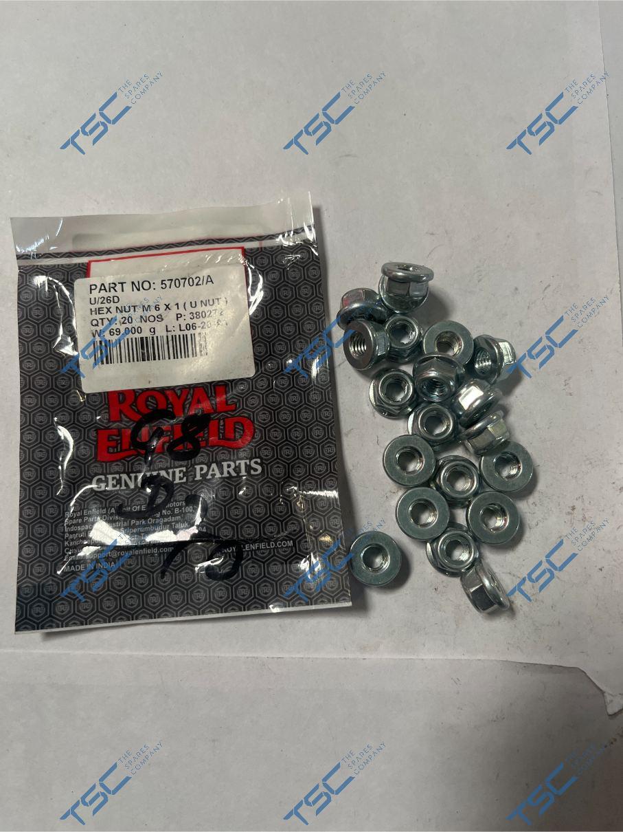 HEX NUT M 6 X 1 ( U NUT )