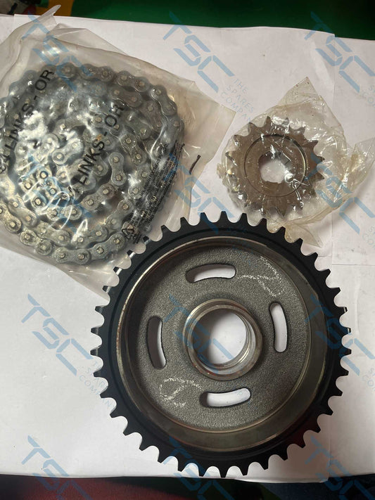 Chain sprocket kit with O ring chain