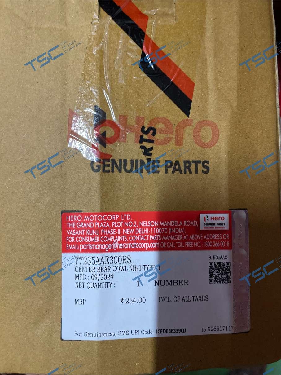 CENTER RR COWL BLACK NH 1 TYPE 1