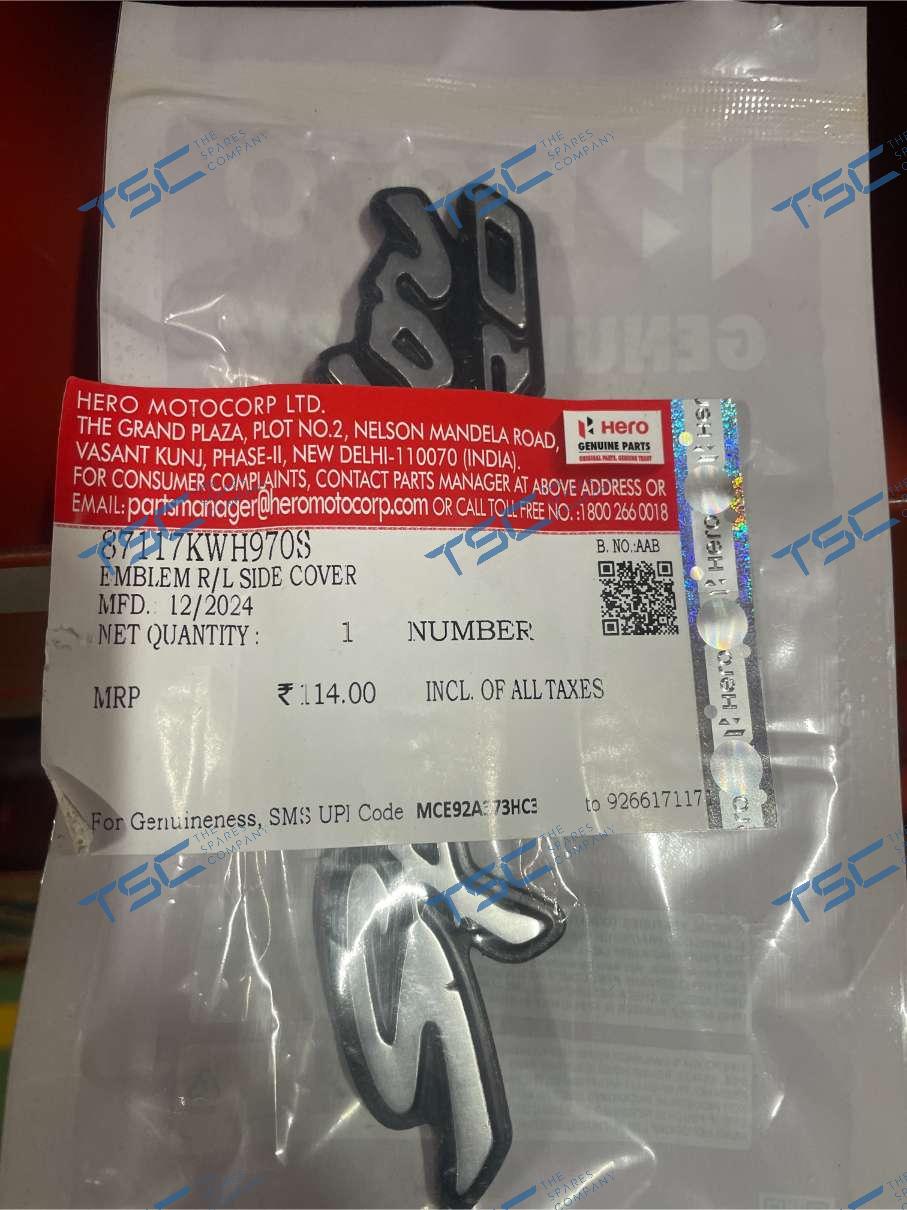 EMBLEM R/L SIDE COVER