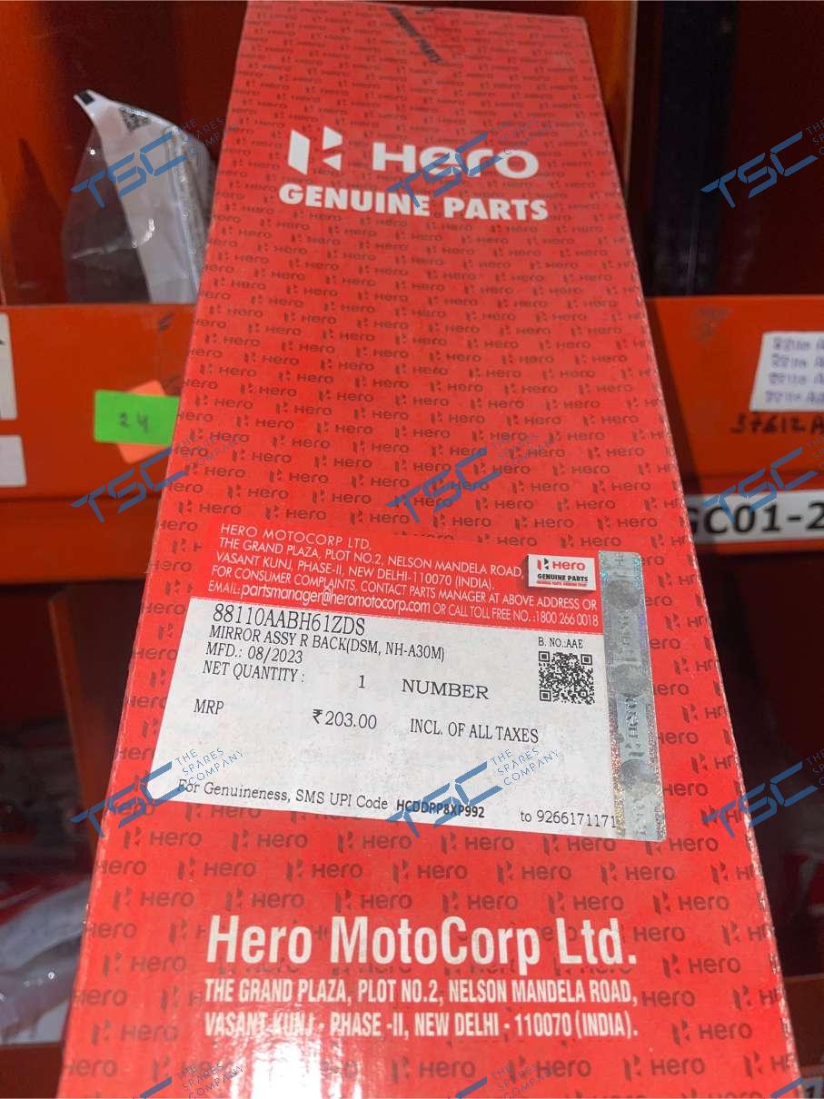 HERO GENUINE-MIRROR ASSY R BACK(DSM NH-A30M)(88110AABH61ZDS) – The ...