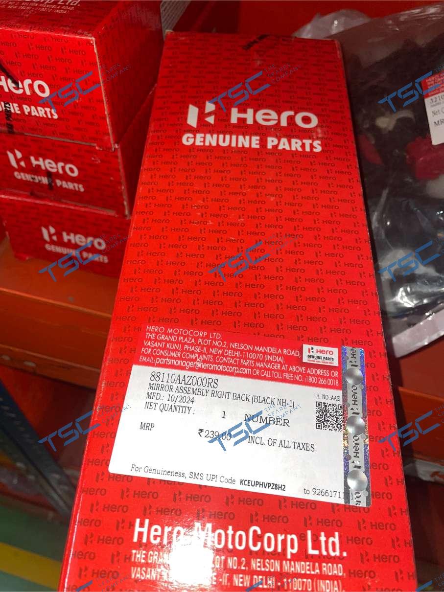 MIRROR ASSY R BACK (BLK NH-1)