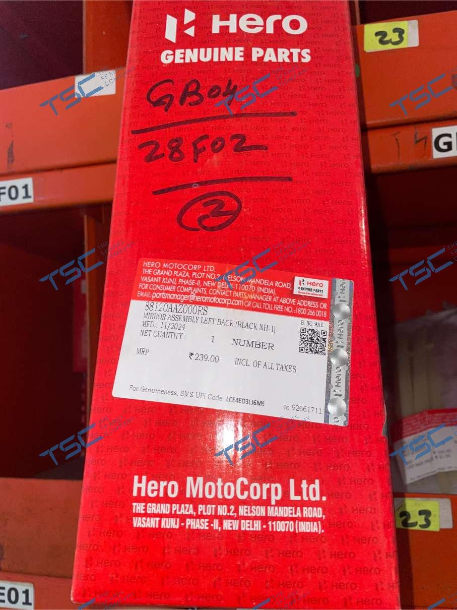 MIRROR ASSY L BACK (BLK NH-1)