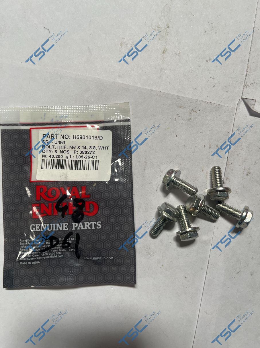 ROYAL ENFIELD_BOLT| HHF| M6 X 14| 8.8| WHT