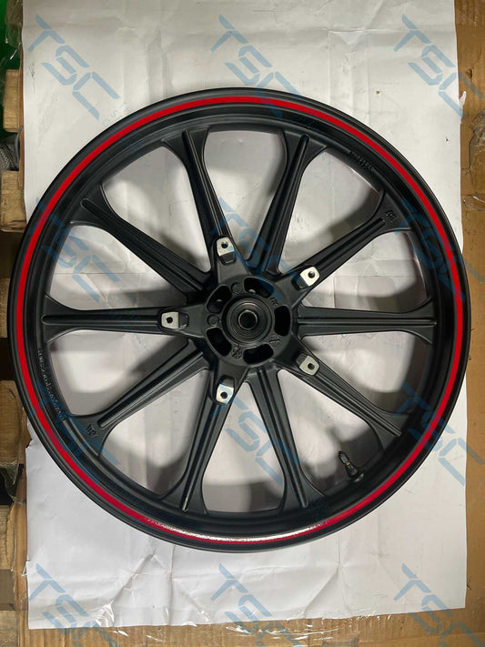 ROYAL ENFIELD_FRONT BLACK ALLOY RIM - RE RED