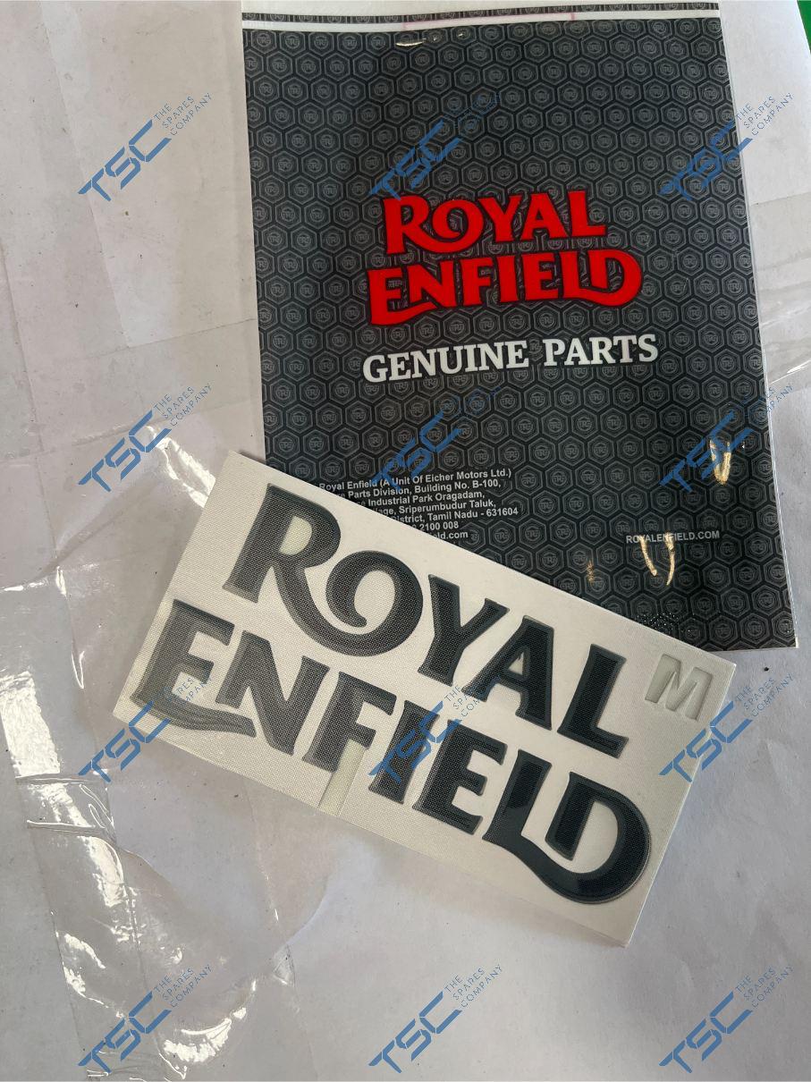 ROYAL ENFIELD_STICKER FUEL TANK - GUN GREY