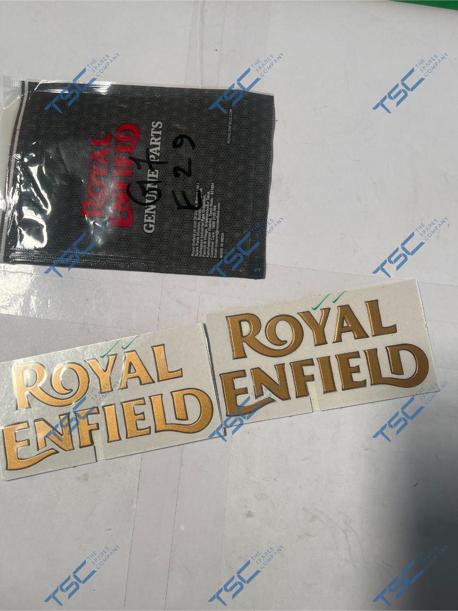ROYAL ENFIELD_DECAL 2.5D - TANK RE GOLD
