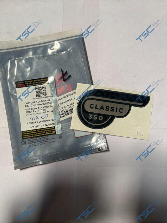 ROYAL ENFIELD_SIDE BODY STICKER LH-MT BLACK