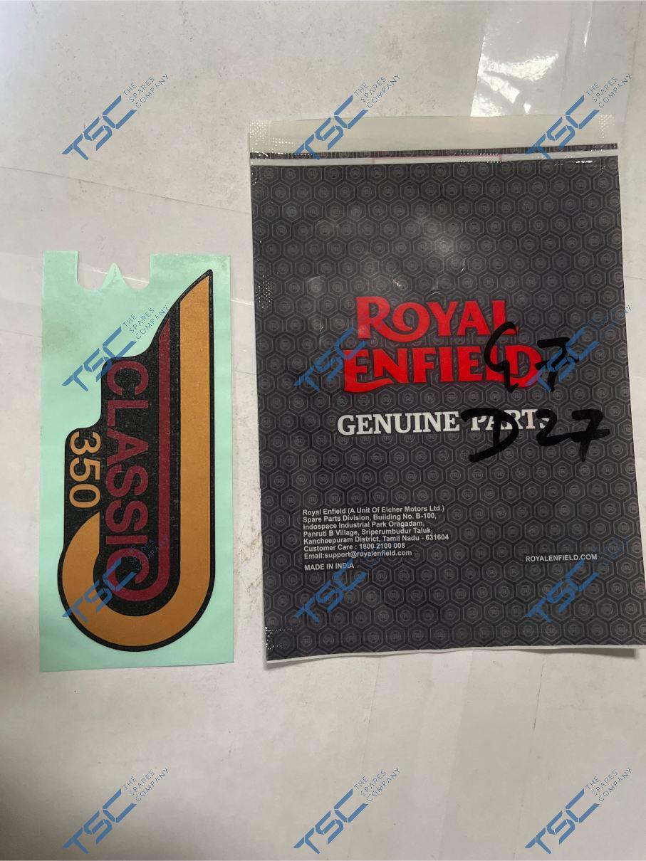 ROYAL ENFIELD_DECAL 2D - RH SIDE PANEL RE GOLD